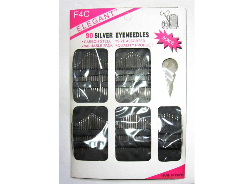 Sewing Needle Kit, 90pcs Sliver Eye Needles Kit