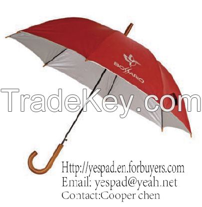 23"x8K Straight Auto Polyester with Silver Coating Advertising Umbrella,Promotional Umbrella