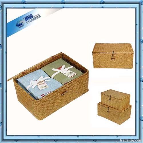 S/3 Cheap straw sundries basket