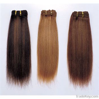 Chinese/indian remy silky straight human hair weaving, wefts