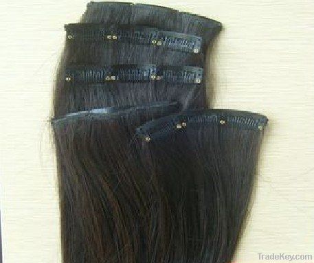 full head clip in hair extensions/curly black clip in hair extensions