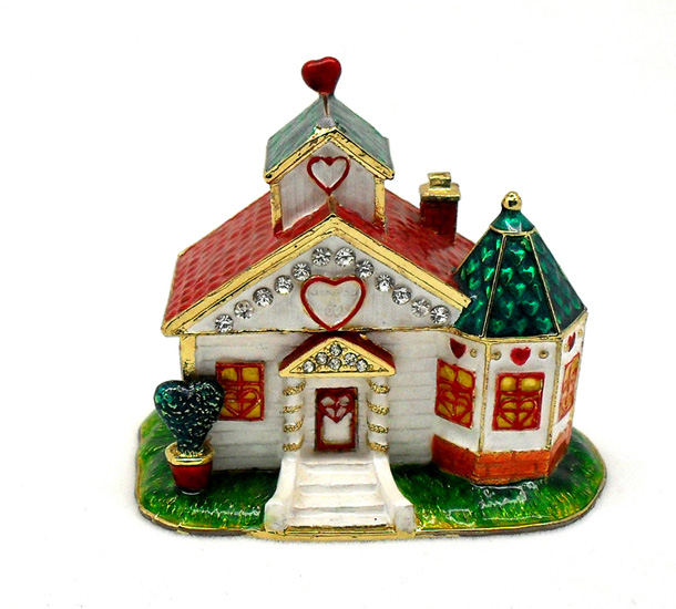 Valentines Lover House Decorative Jewelry Box