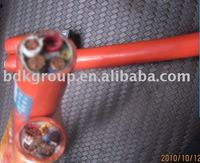 orange circular power cable