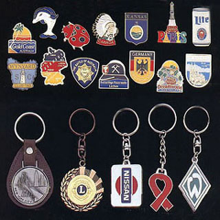 Badges, Lapel Pins, Flag Pins, challenge coins, key chains, charms