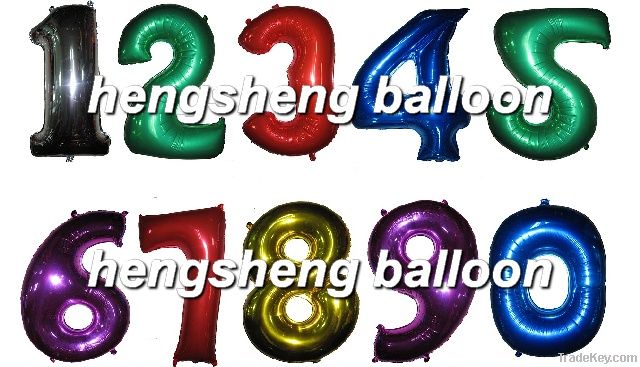 number foil balloon