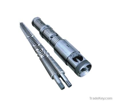 Wearing conical twin screw barrel