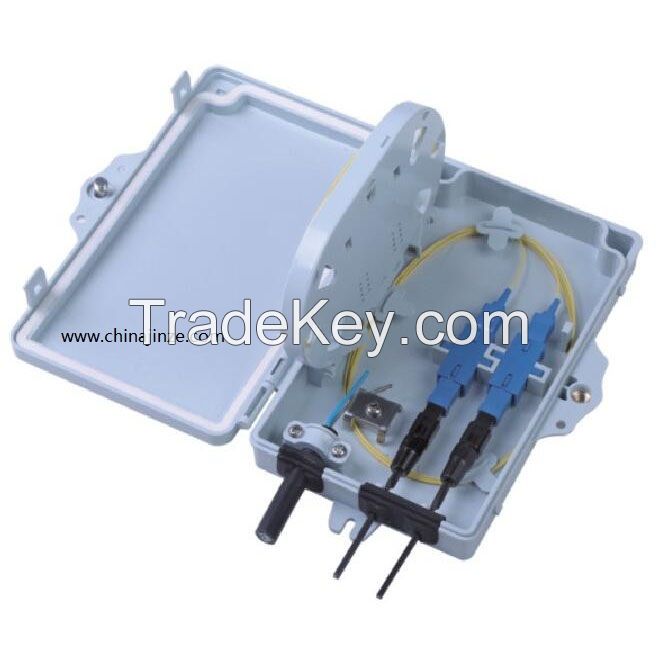 2 core fiber optic distribution box, termination box