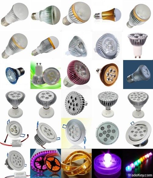 led bulb, led spotlight, led downlight