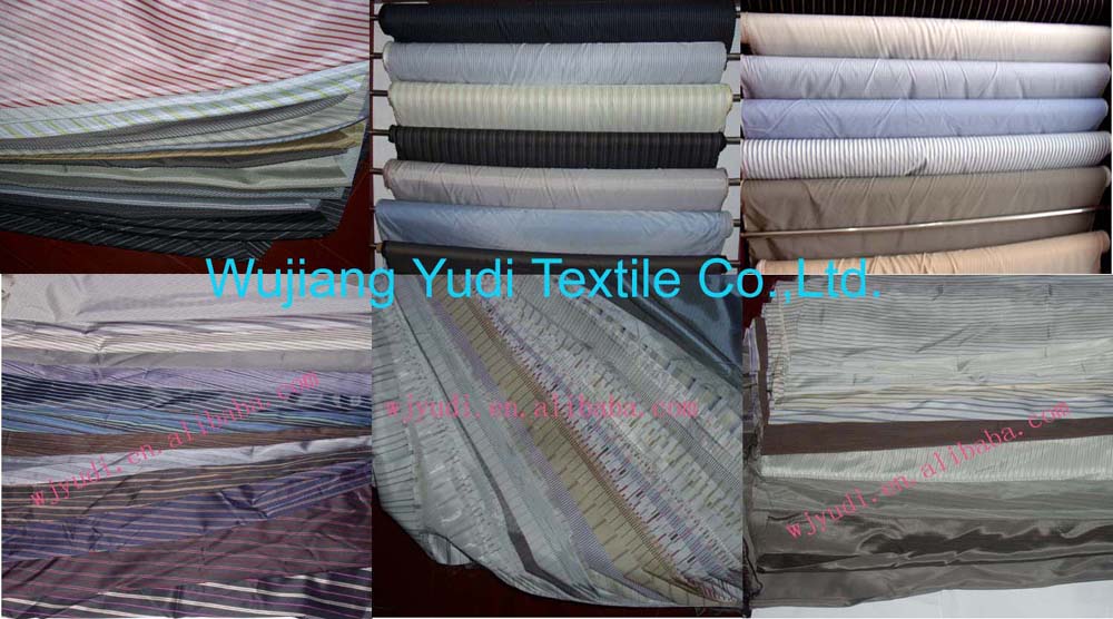 Yarn-dyed stripes sleeve lining