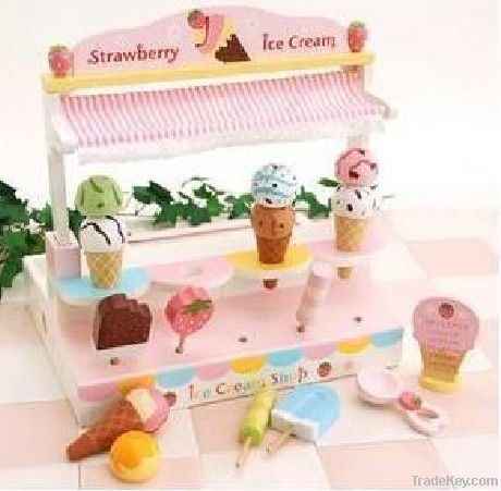 wooden icecream set