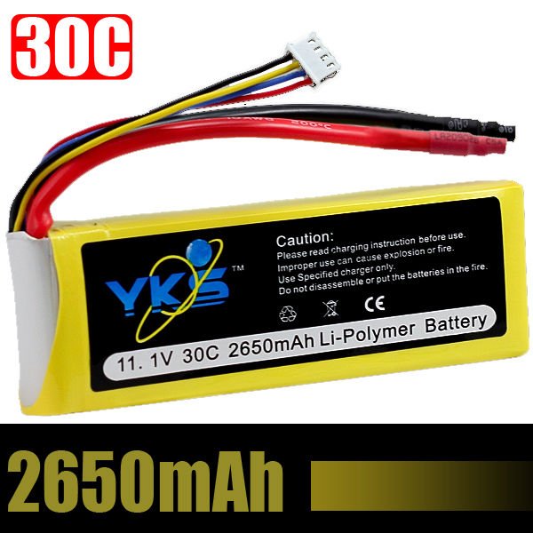 lipo 3s cell battery 11.1 v 2650 mah 30c for RC hobby