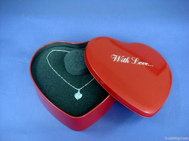 heart-shape gift tin box