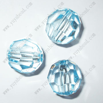 clear crystal round faceted beads