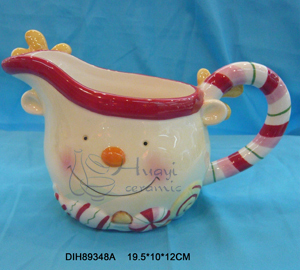 Snowman milk pot