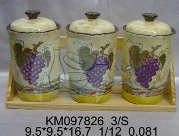 Ceramic Grape canister