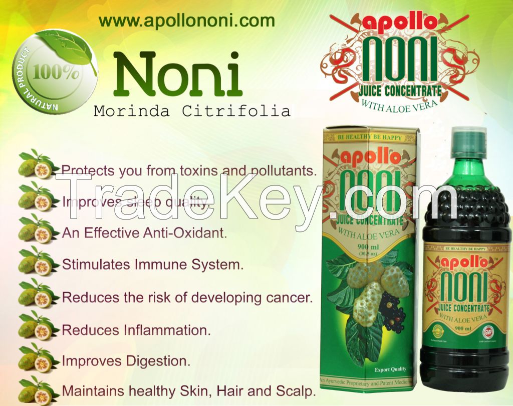 BENEFITS OF REGULAR USE OF APOLLO NONI JUICE