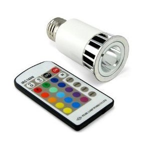 multi color E27 led bulbs with remote control