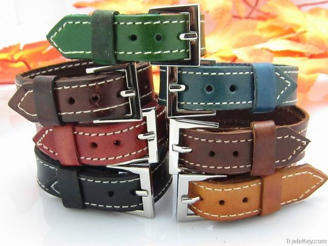 Leather Belt Bracelets