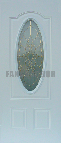Fangda HOT-SALE steel glass entry door