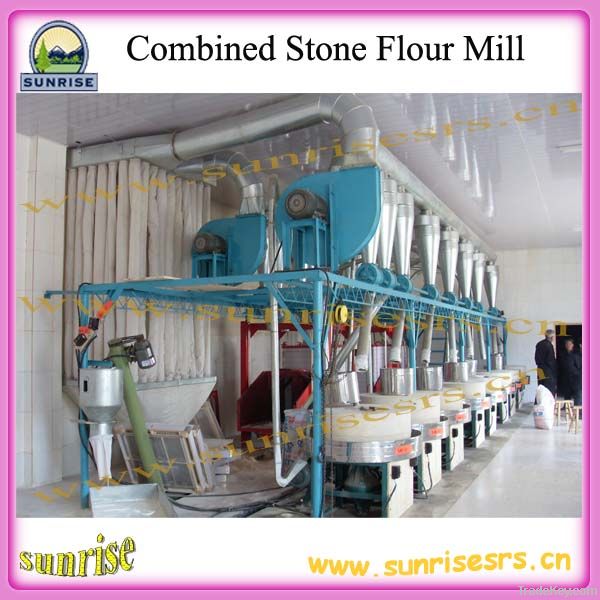 small model stone flour mill from China