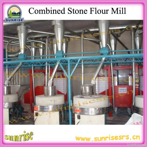 small model stone flour mill from China