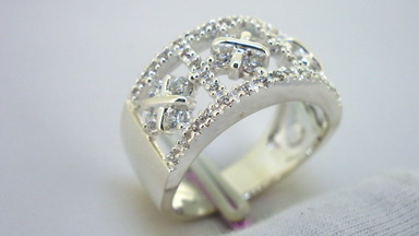 925 silver ring with cz