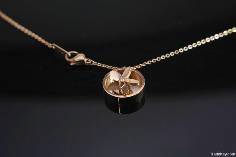 fashion charm necklace, rose gold fashion pendant