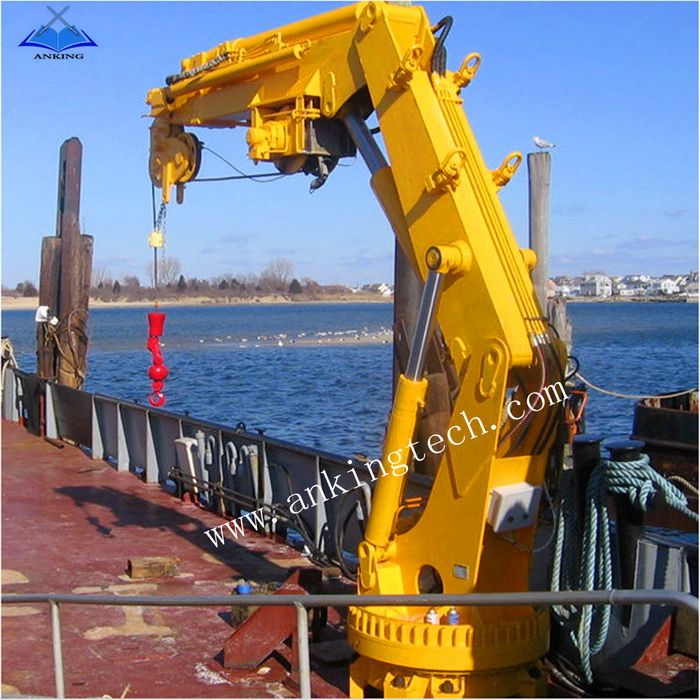 ship Hydraulic Knuckle&Telescopic Crane for marine