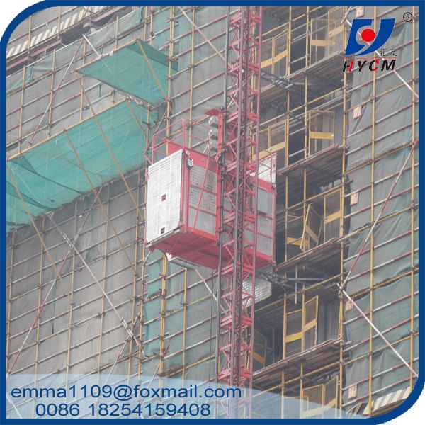 SC100 Small Building Hoist Single Cage Mast Section Climbing Type