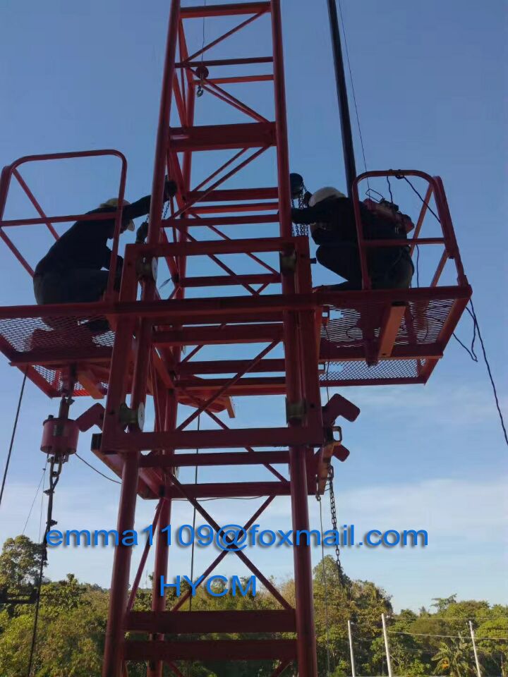 SS100/100 Small Material Building Hoist 1tons Single Car Manufacturer Price