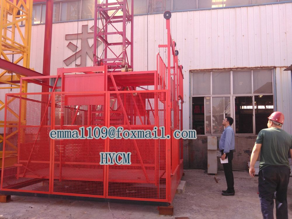 SS100/100 Small Material Building Hoist 1tons Single Car Manufacturer Price