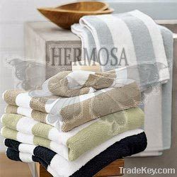 cotton velour jacquard with embroidery bath towel