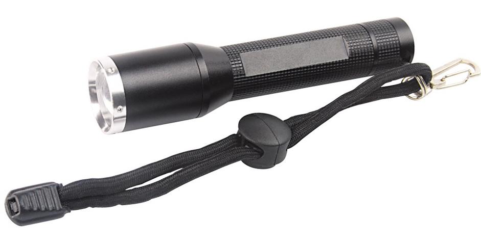 1AA size zoom flashlight