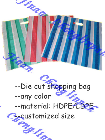 die-cut shopping bag, plastic bags , gift bags, packing bags