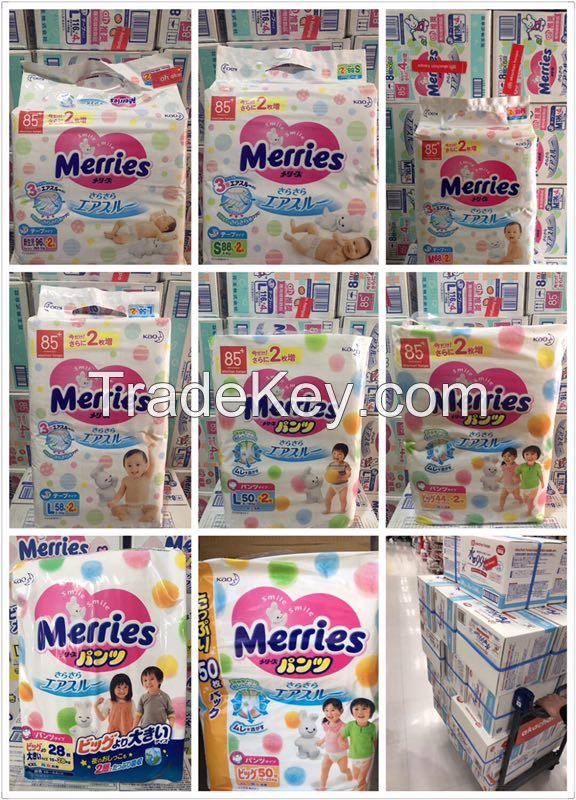 Baby Diapers Made In Japan Merries, GooN and Moony etc