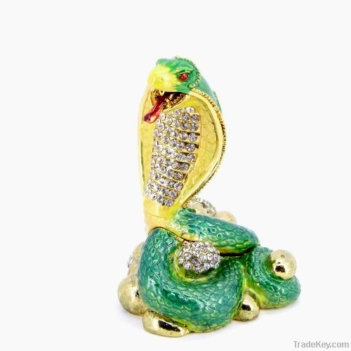 Snake Home Decor metal jewelry animal box
