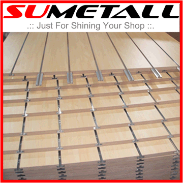 Slatwall and slot board from China store fixture supplier