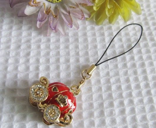 Red Cinderella Cart Pendant