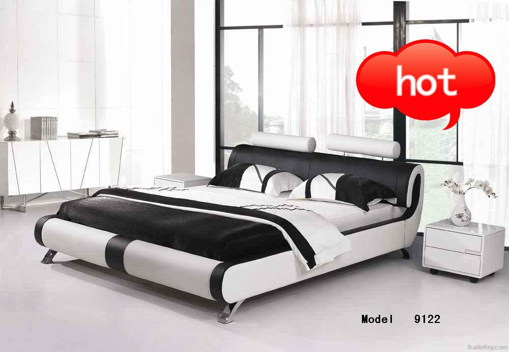 nice round design leather bed