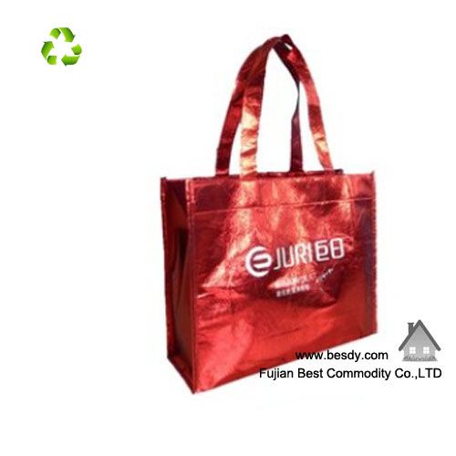 Laminated Non Woven Bag With Button And Long Handle