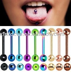 Stainless steel tongue ring