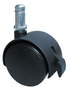 furniture caster wheel with hood and brake