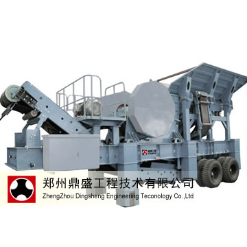 Mobile jaw crushing plant