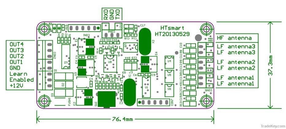 Passive keyless entry module for PKE products R&D, for electric lock