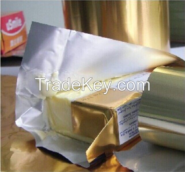 greaseproof aluminum foil paper for butter packaging/butter foil wrap