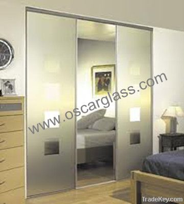 Wardrobe decorative glass, sliding glass door, home decoration glass