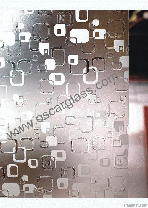 sliding glass door, acid etched glass, decorative glass