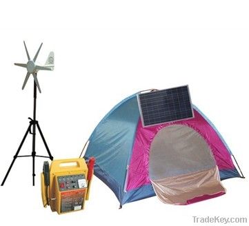 Camping tent with Wind-Solar hybrid System