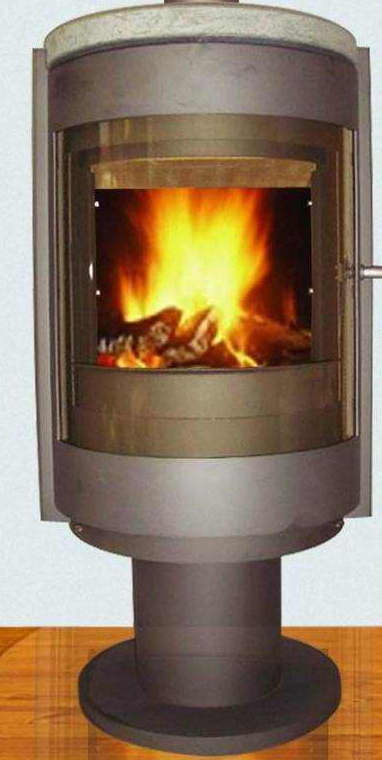 Freestanding wood fireplace tul-02