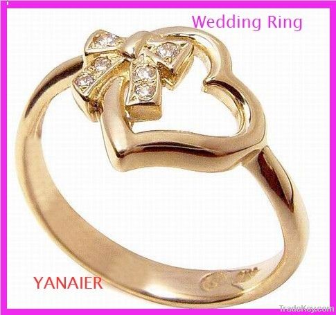 Stainless Steel Gold-plated Fashion Couples Rings
